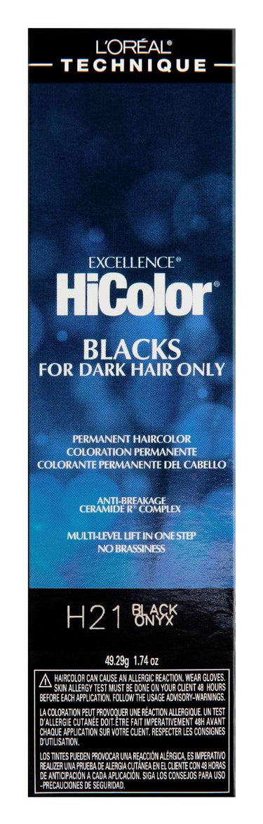 L'Oréal Technique Excellence HiColor H21 Black Onyx - Permanent Hair Color for Dark Hair - ANNS BEAUTY SUPPLY